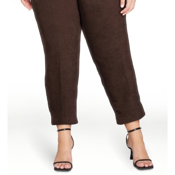 Just My Size Dark Brown Corduroy Pull On 2 Pocket Pants 2X (18W-20W) NEW - Picture 9 of 10